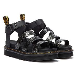 Doc Marten Blaire Wild Croc Gunmetal NWT and box